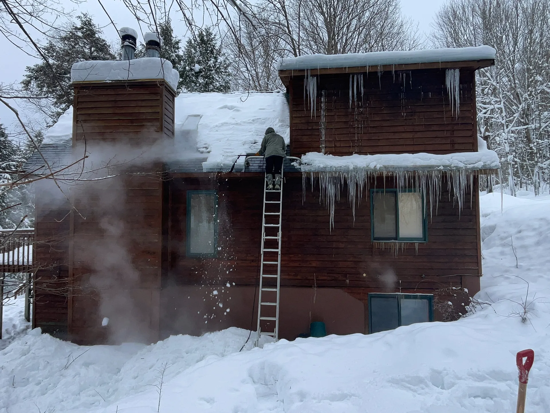 Ice Dam Steaming about us